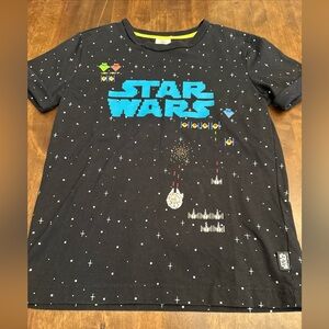 Star Wars Disney Store T Shirt Boys 11-12 Black‎ Space Galaxy Movie Game Video